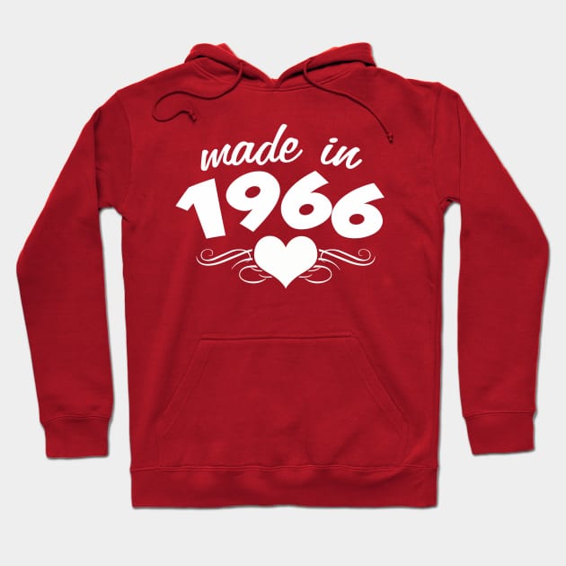 50th birthday gifts for women Made in 1966 Heart Design 50 birthday shirt Hoodie by AwesomePrintableArt